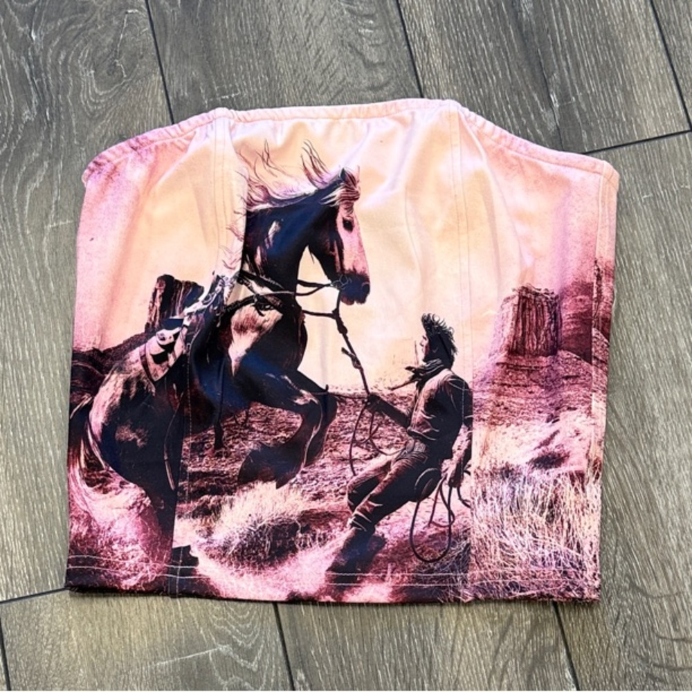 Lucky & Blessed Pink and White Tube Top